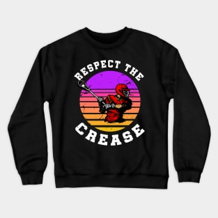 Respect The Crease Lacrosse Retro Crewneck Sweatshirt